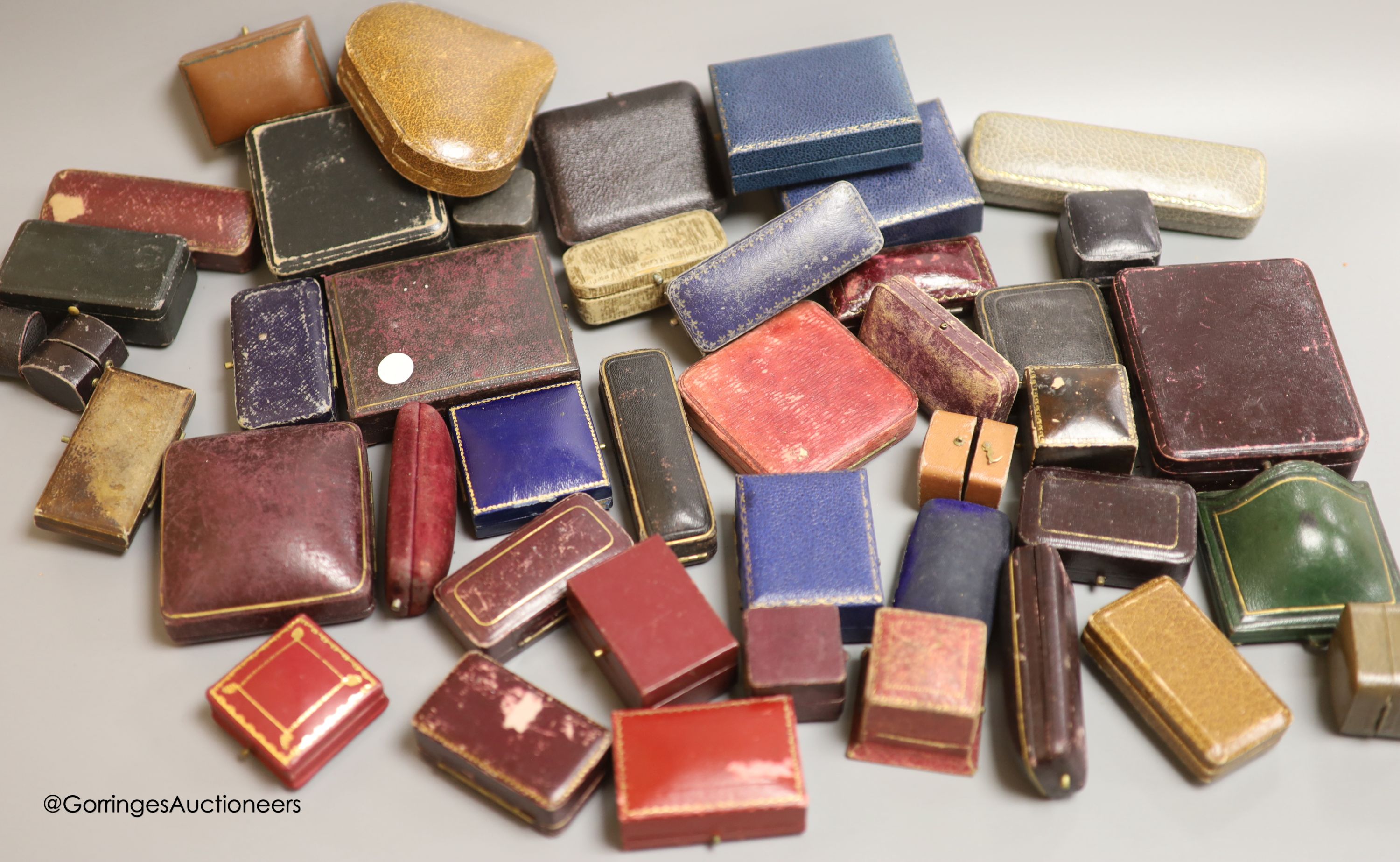 A large quantity of assorted jewellery boxes, including Asprey and S.J. Phillips.